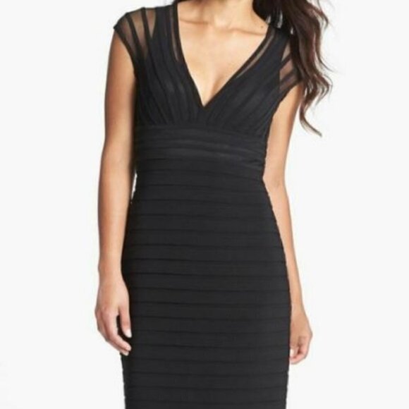 Adrianna Papell Womens Dress Shutter Pleat and Keyhole Back Size 4 - Picture 3 of 13